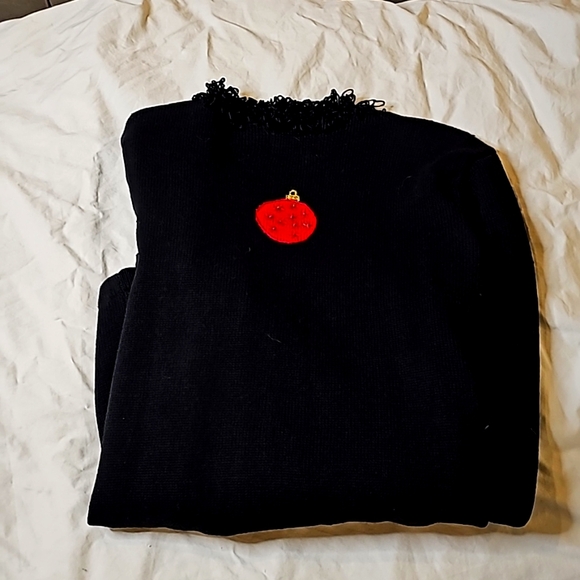 EUC: CHRISTMAS Sweater Storybook Knits Size M 3/4 length - Picture 3 of 7